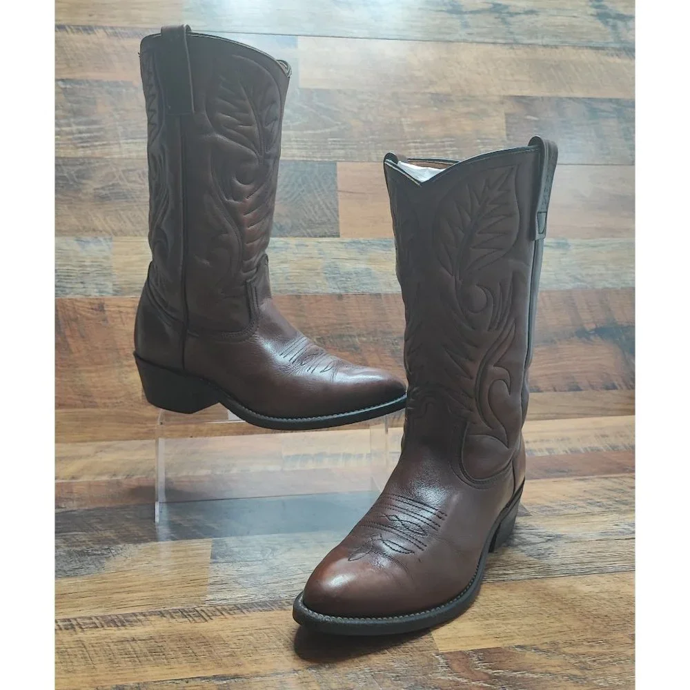 Red Wing Men's Pecos Western Brown Leather Work Cowboy Boots 9801-1 Size 8